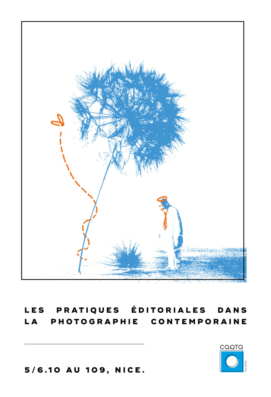 L’affiche Carta #1 : le pissenlit en cyan