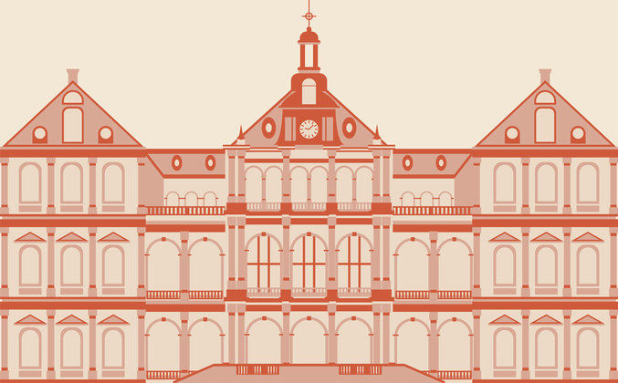 Illustration du palais de la Bourse, Lyon