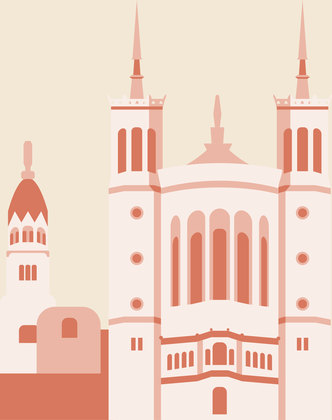 Illustration de la basilique de Fourvière, Lyon