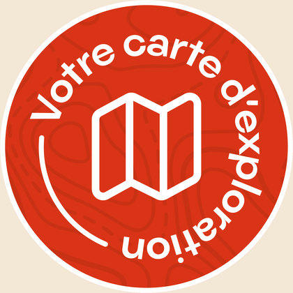 Pastille rouge « Votre carte d’exploration »