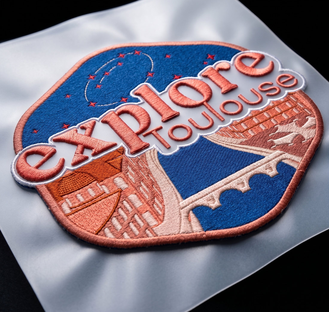 Le badge brodé, en gros plan