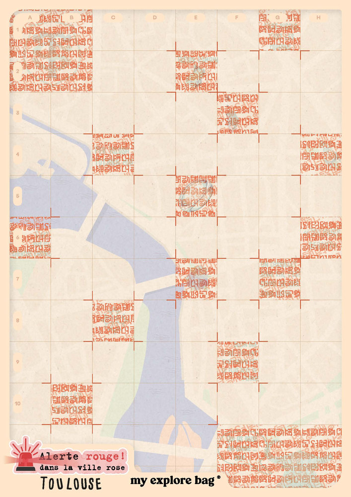 La carte codée de Toulouse : la ville quadrillée